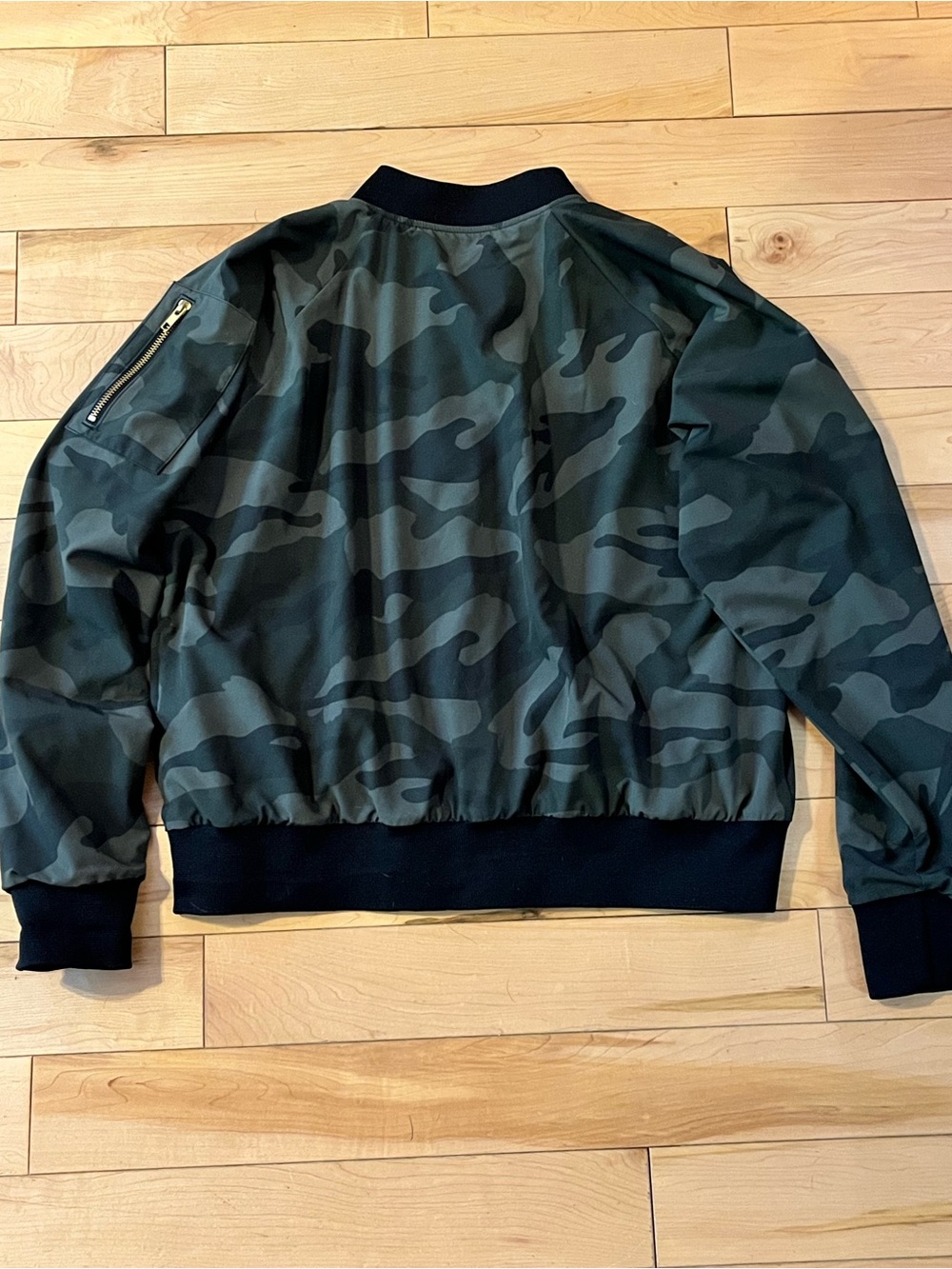 Albion Camo Bomber Jacket in Dark Green zip up extra large - Picture 8 of 9